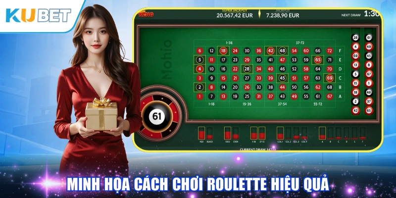 Minh họa cách chơi Roulette hiệu quả